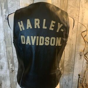 Harley Davidson 100 year anniversary leather vest. Size S